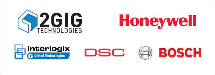 Intrusion alarm installations for 2Gig Technologies, Honeywell, interlogix, DSC, Brosch